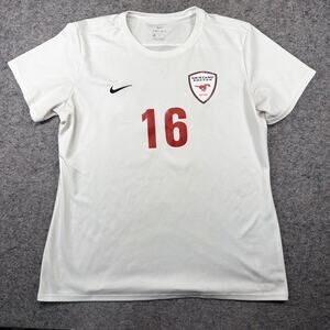 Nike Dri-FIT Mustang Soccer #16 Jersey White XL Adult Shirt 1007